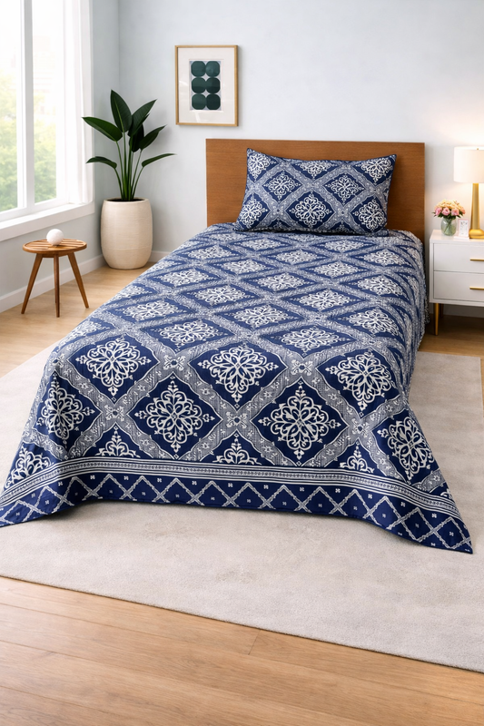 Blue Imperial — Single Bedsheet Set