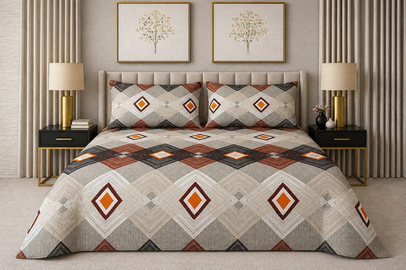 Desert Diamond — King Bedsheet Set