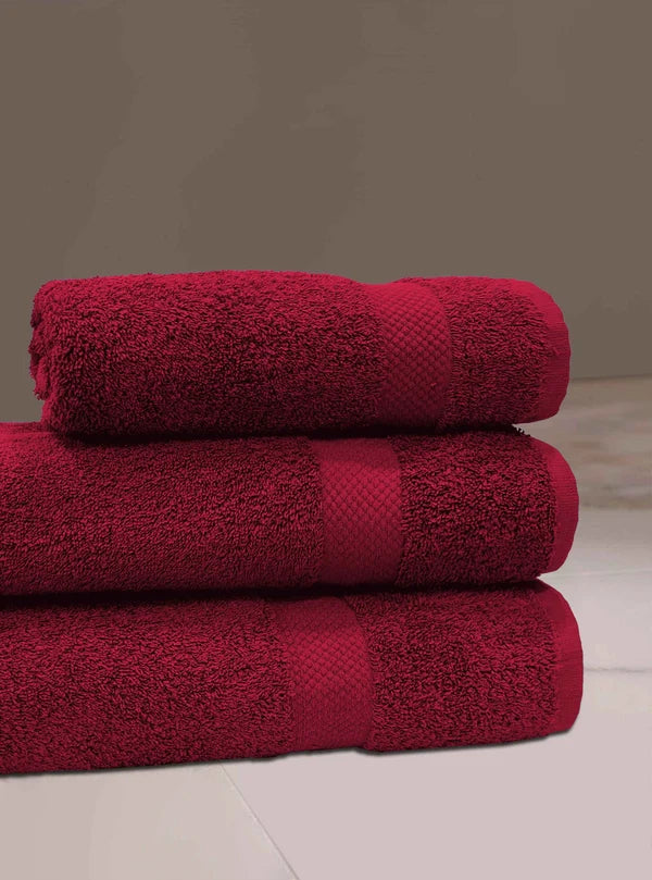 Cotton Terry Towel — Burgundy — view 3