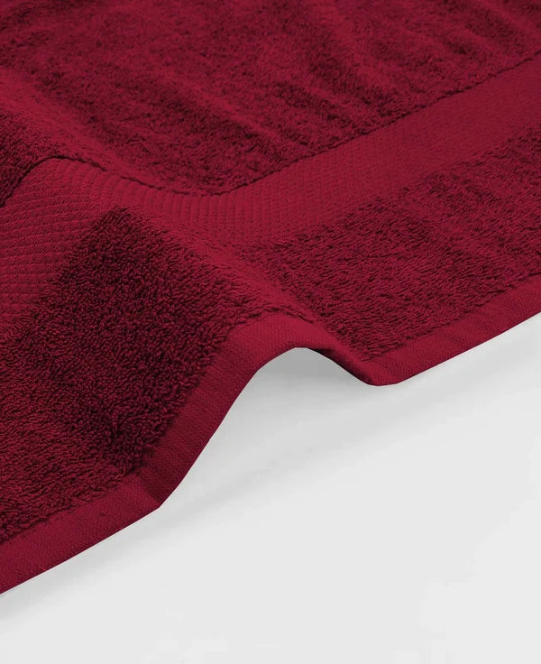 Cotton Terry Towel — Burgundy — view 4