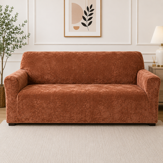 Copper - Plush velvet sofa Cover