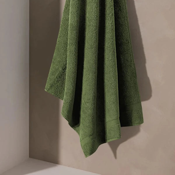 Cotton Terry Towel — Olive — view 2