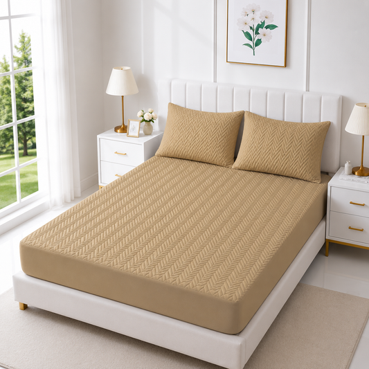 Quilted Waterproof Mattress Cover with Pillows — Skin