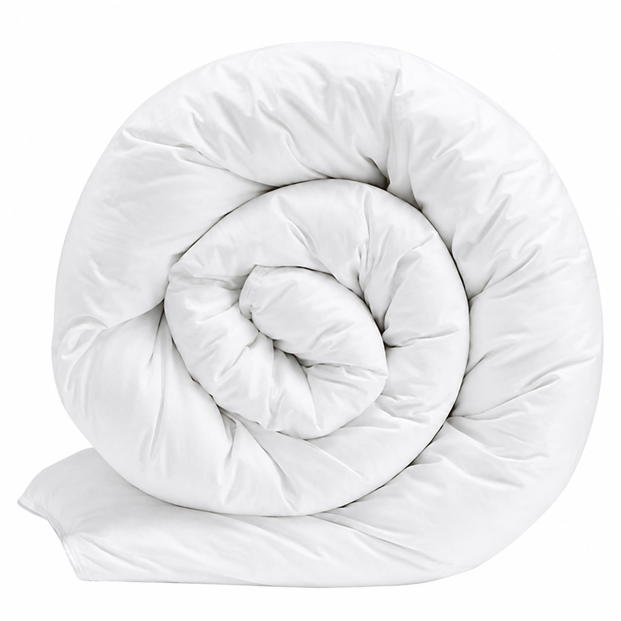Plush white filled quilt