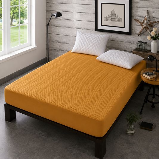 Quilted Waterproof Mattress Cover — Copper — view 2