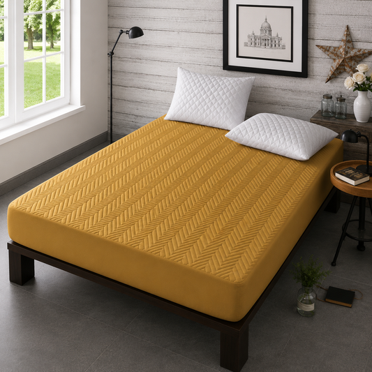 Quilted Waterproof Mattress Cover — Golden