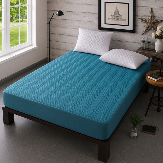 Quilted Waterproof Mattress Cover — Zinc — view 2