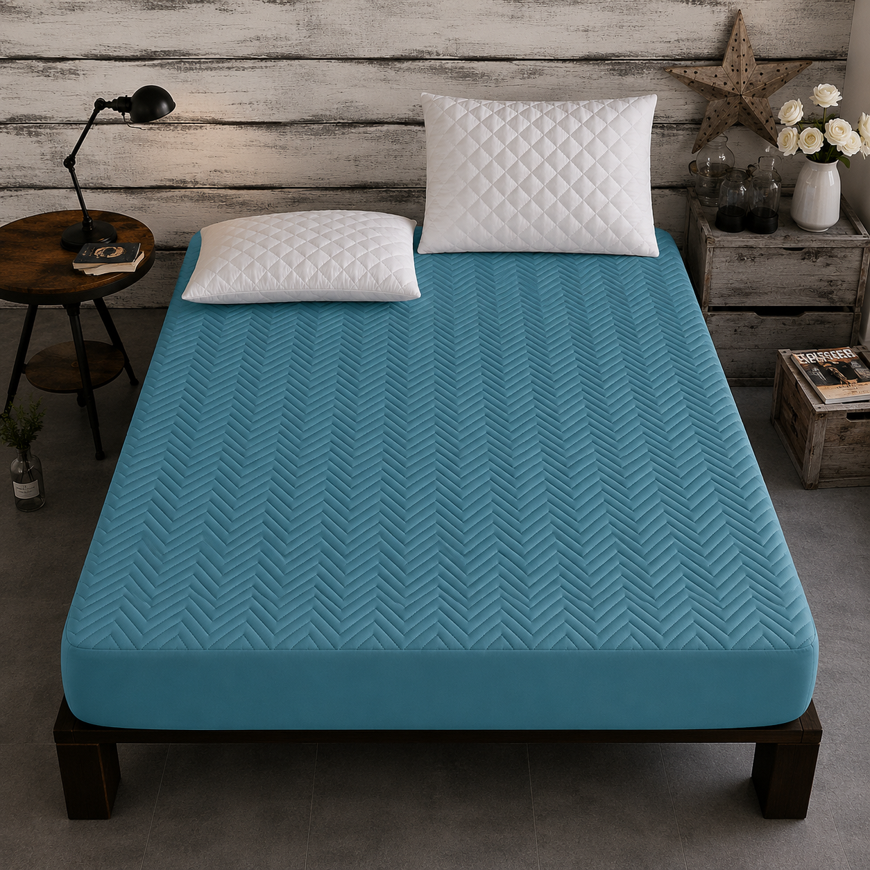 Quilted Waterproof Mattress Cover — Zinc