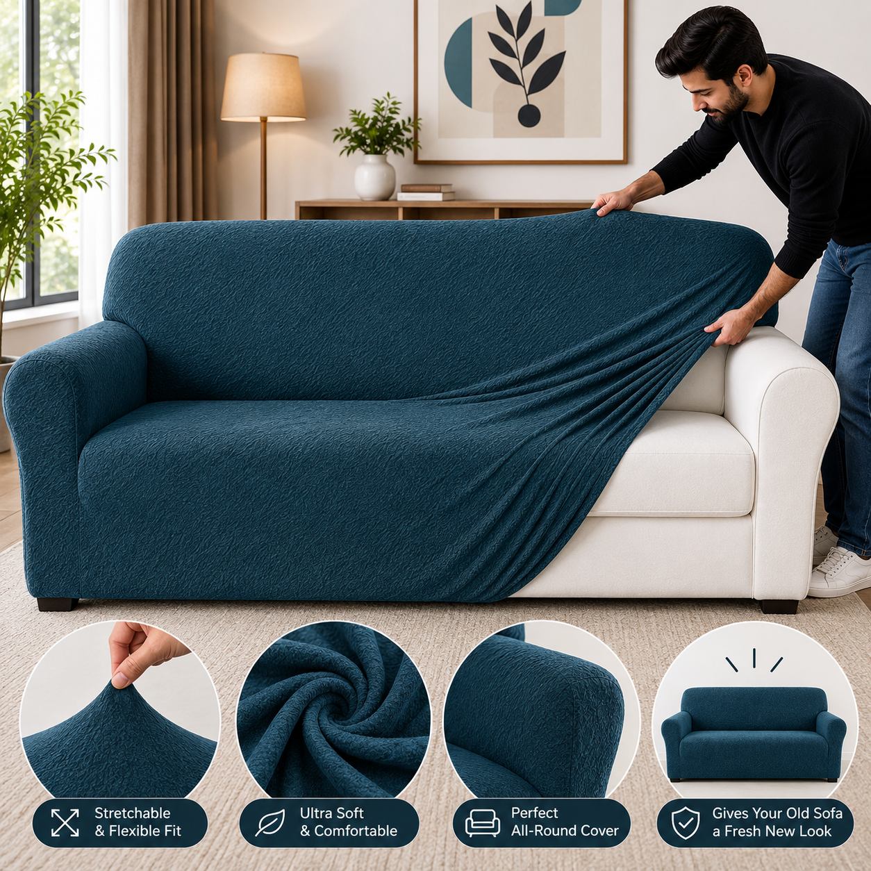 Zinc - Plush velvet sofa Cover